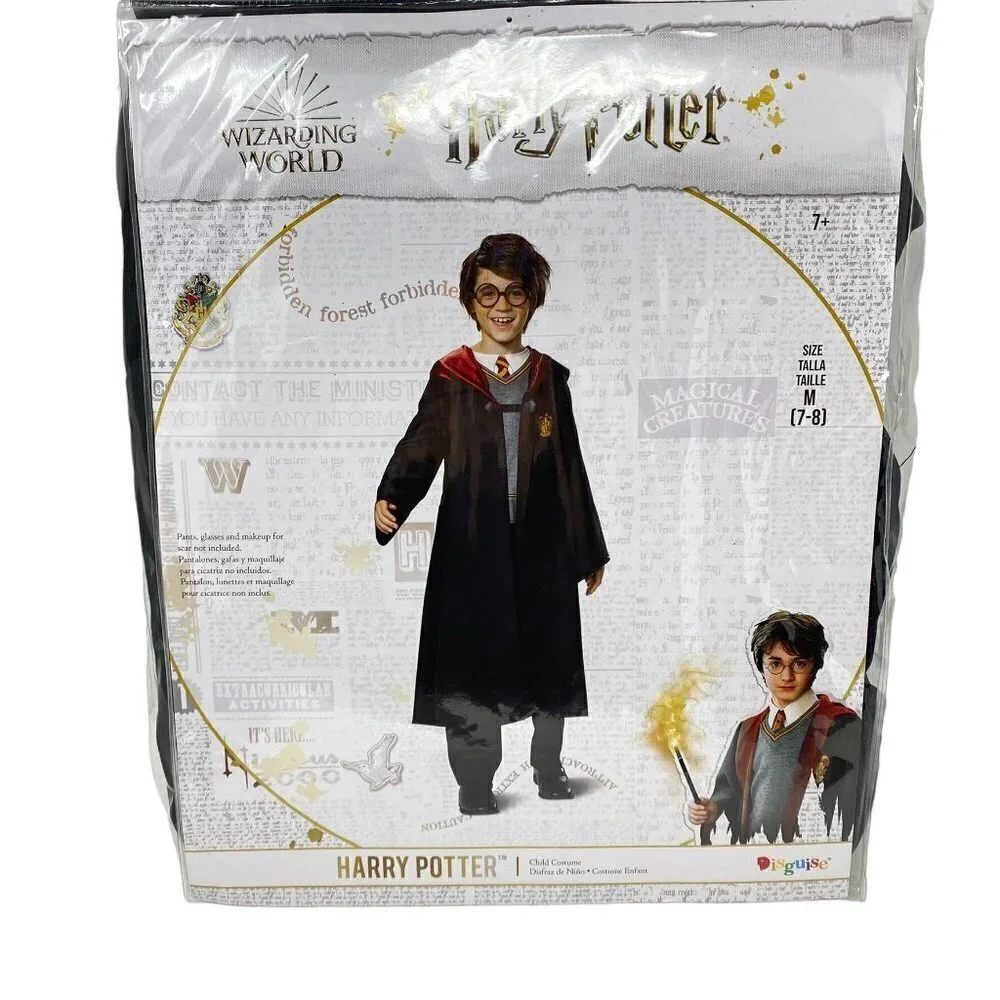 Disguise Harry Potter Kids Official Wizarding World Top Attached Robe Med 7-8